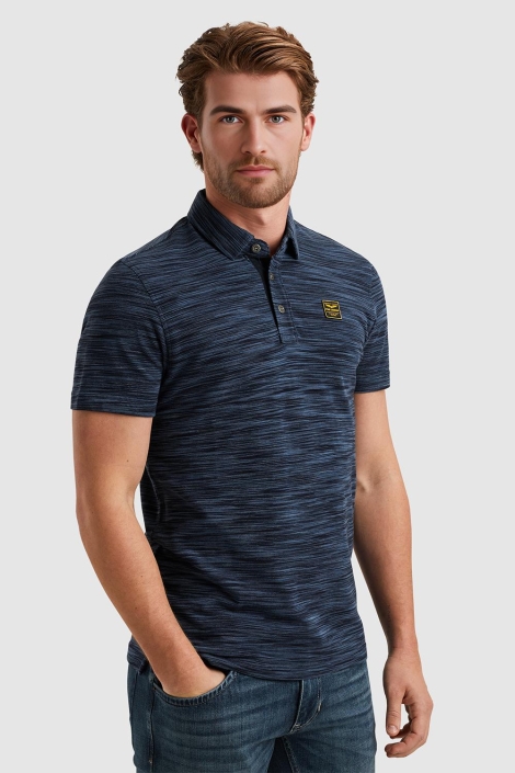 PME legend short sleeve polo stripe space dye